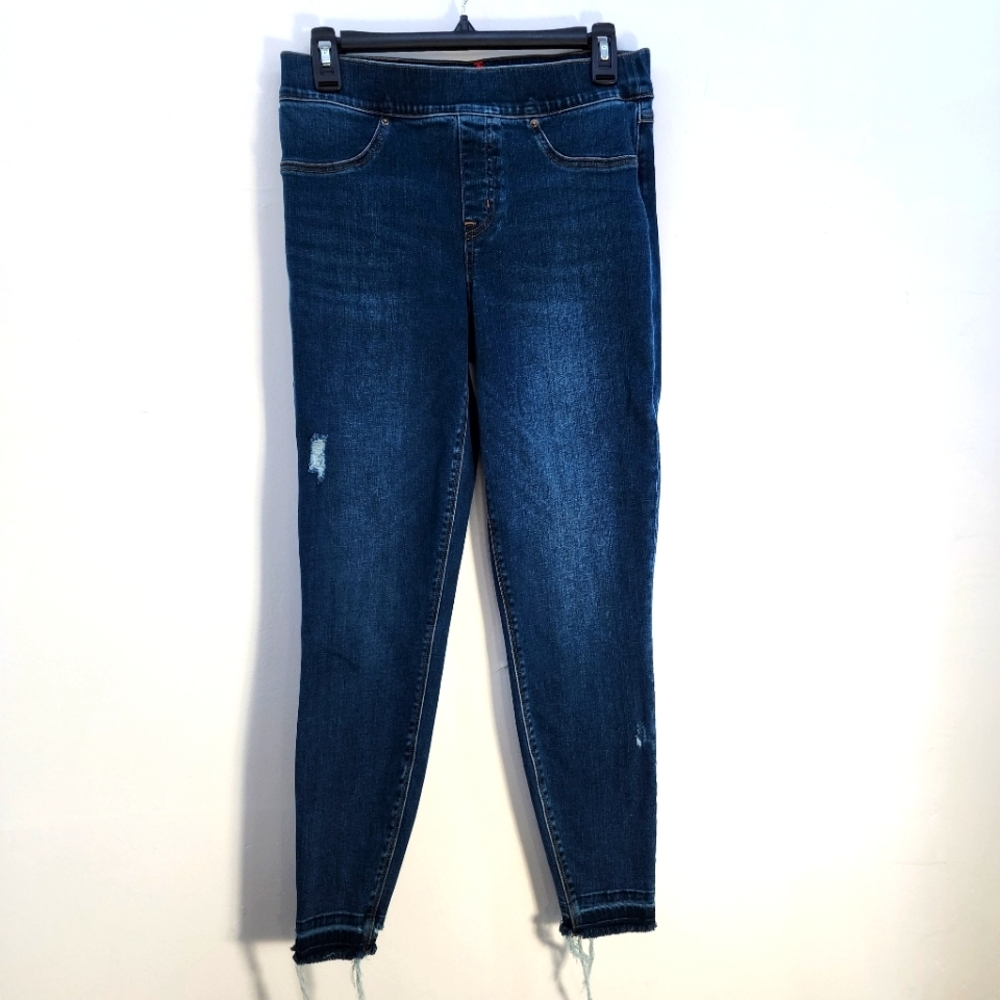 SPANX Size Medium Distressed blue Jeans